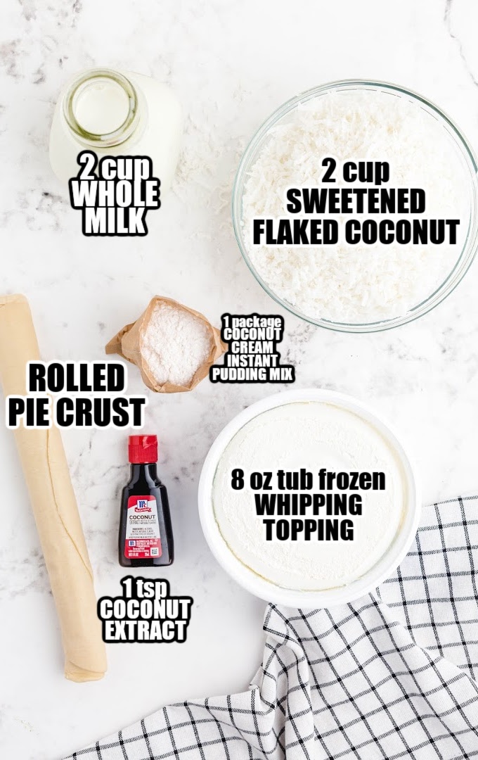 Coconut Cream Bars Ingredients