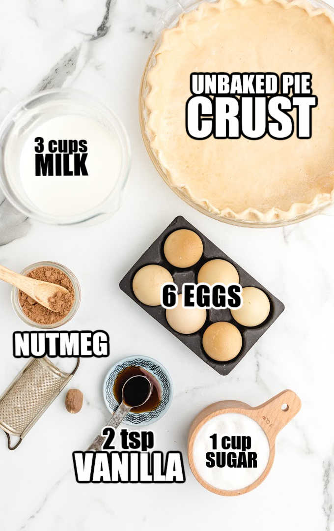 Custard Pie Ingredients