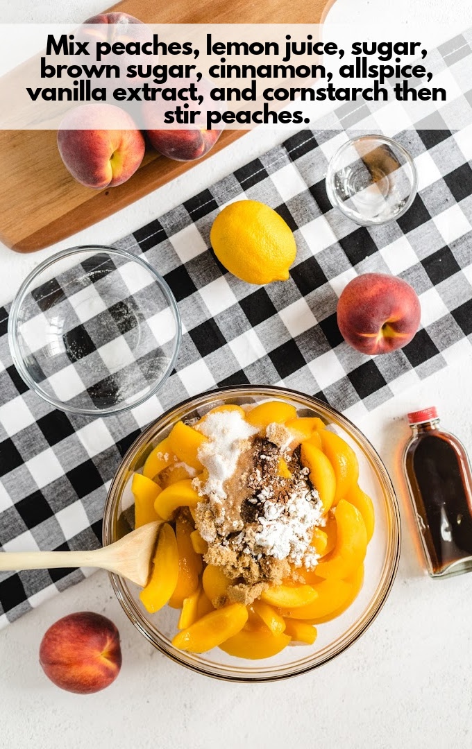 combine peaches filling ingredients