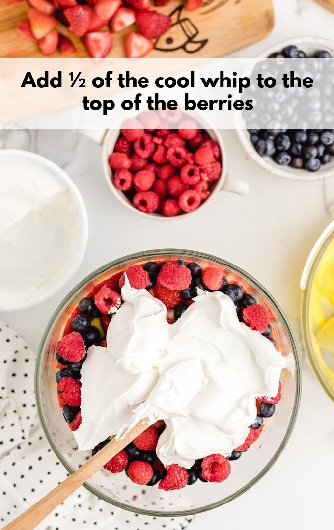 cool whip on top of the berries