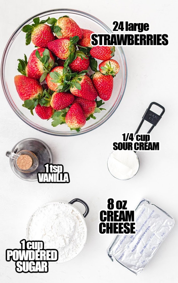 Cheesecake Stuffed Strawberries Ingredients