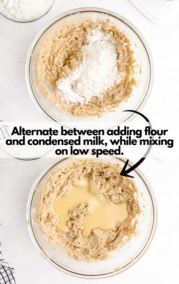 flour and condensed milk mix