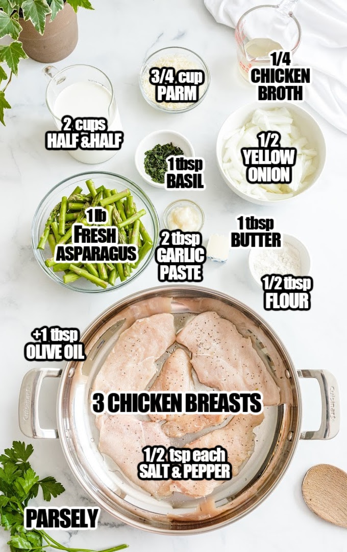 Creamy Chicken Asparagus Ingredients