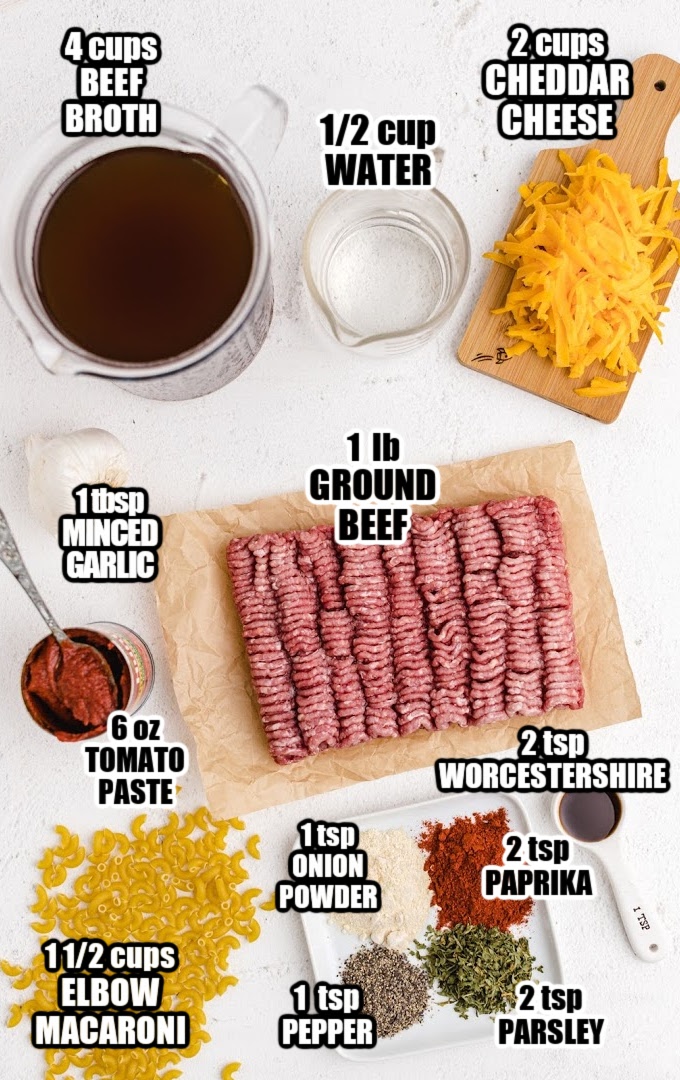 Homemade Hamburger Helper Ingredients 