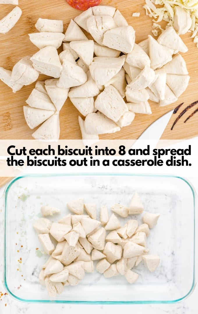 cut biscuit into 8