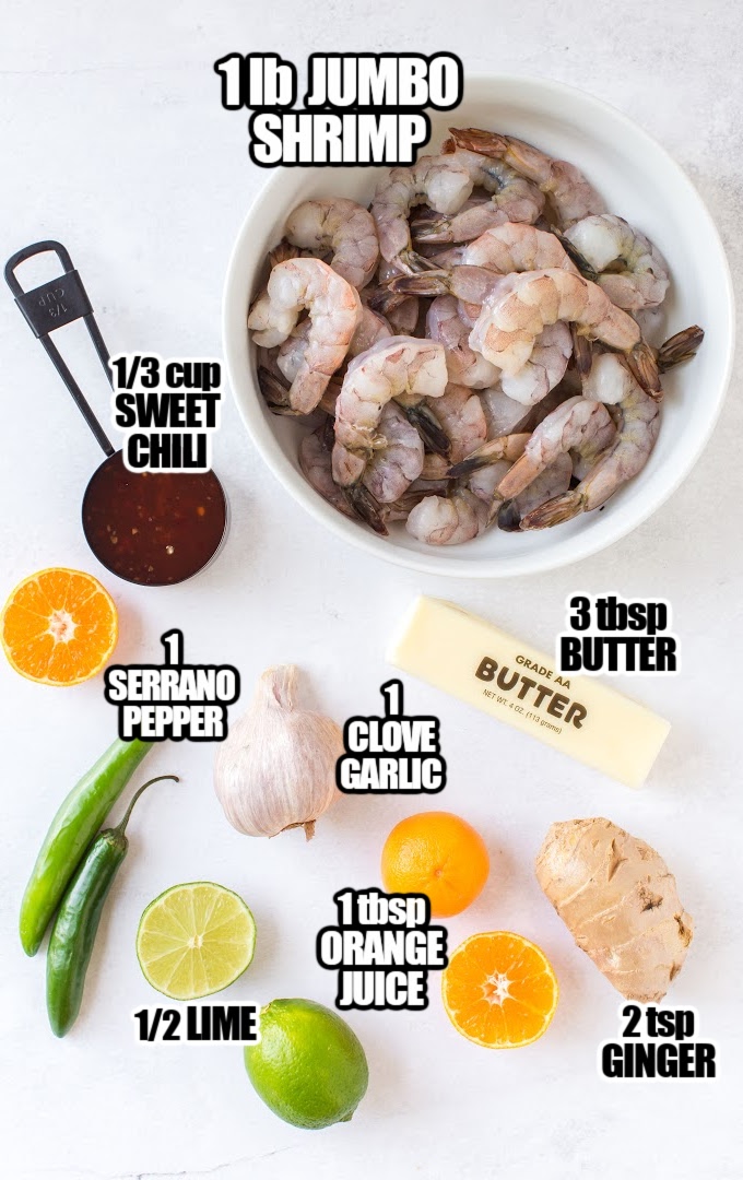 Spicy Garlic Shrimp Ingredients
