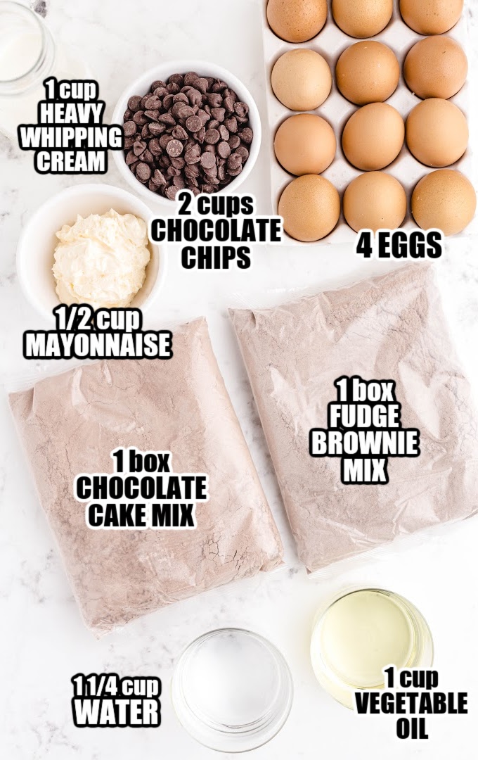 Chocolate Brownie Cake Ingredients