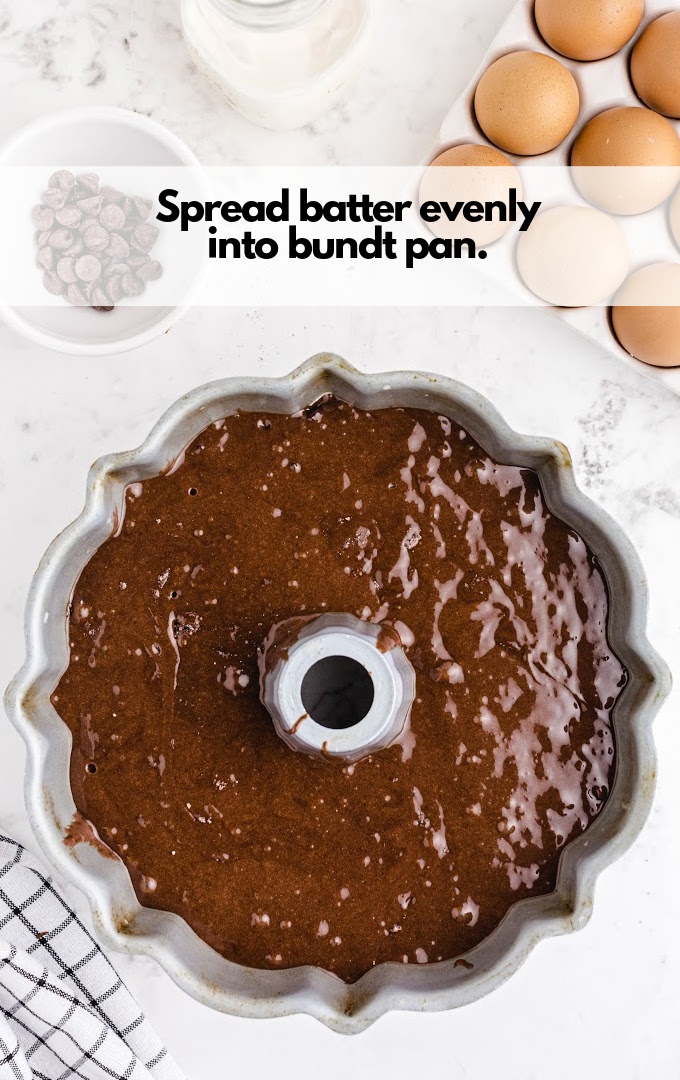 pour into bundt pan