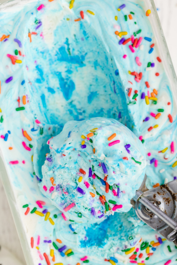 SKINNY Rainbow Ice Cream Cake with Fresh Fruit | Life, Love and Sugar