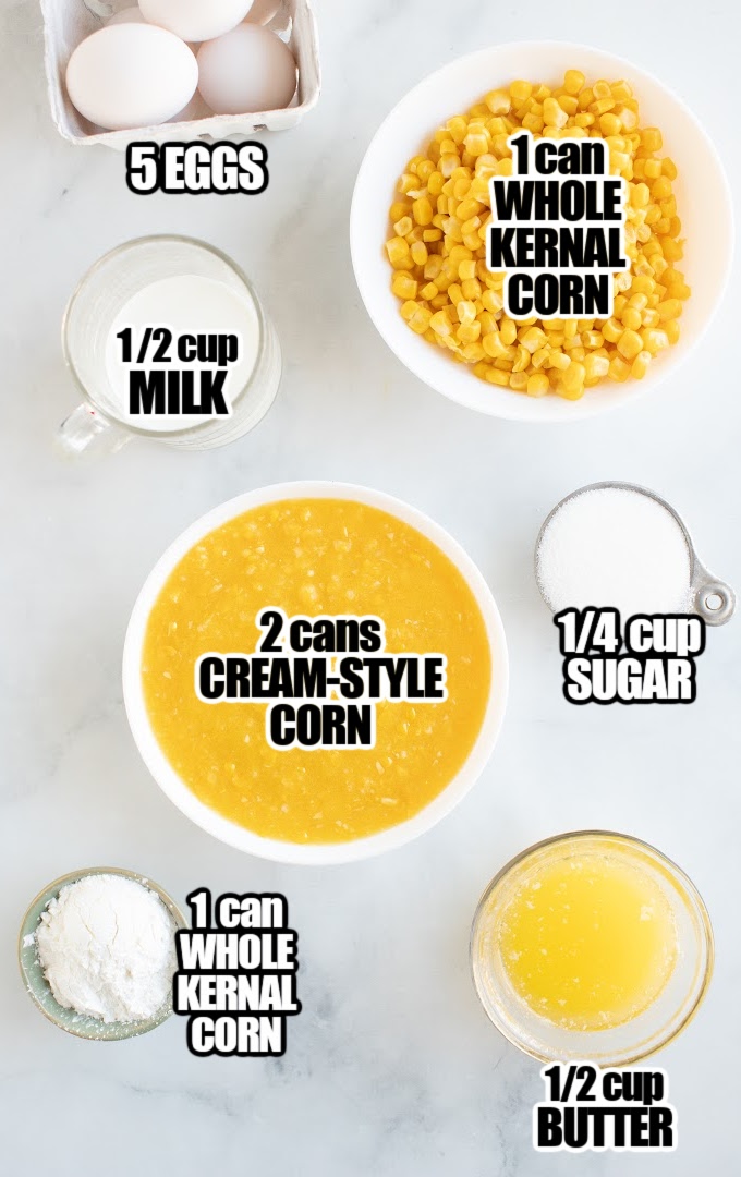 Corn Pudding Ingredients