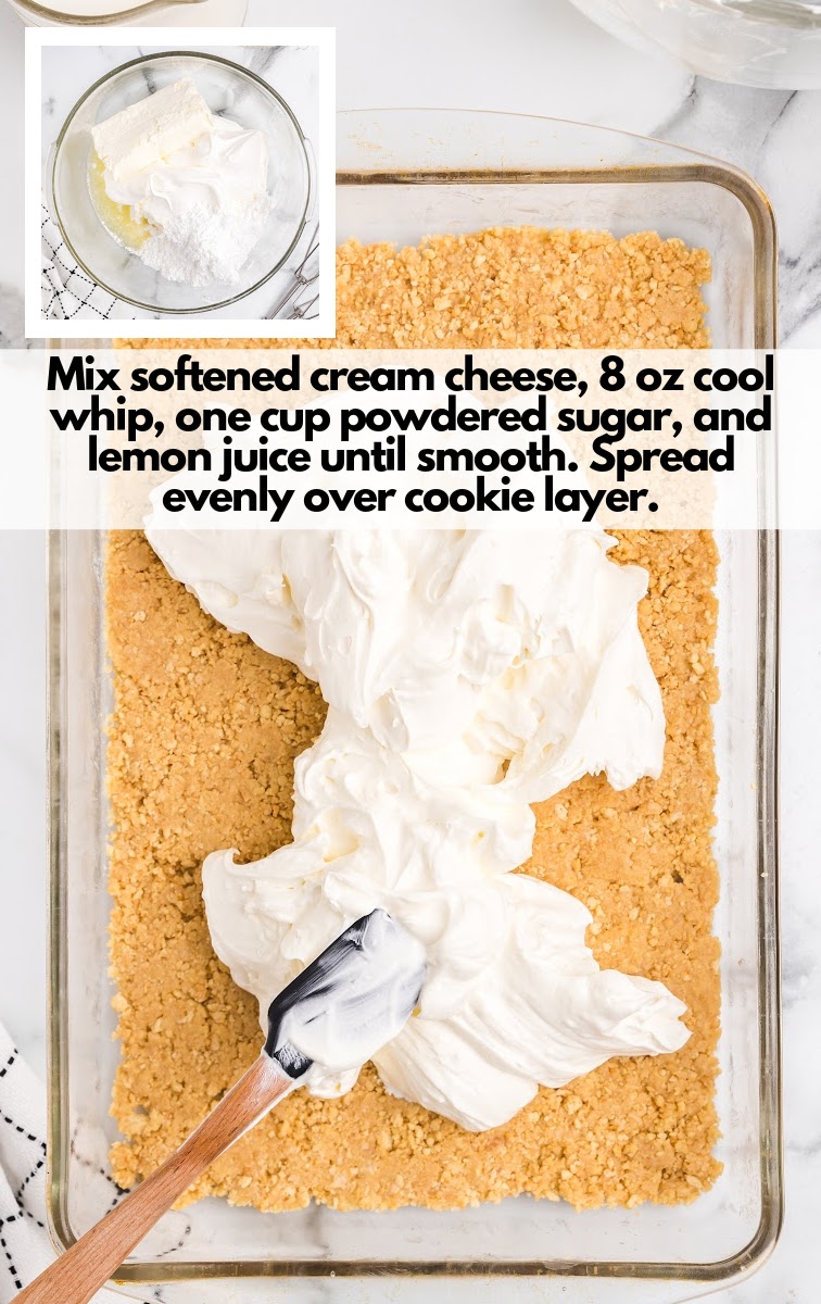 spread cream cheese layer