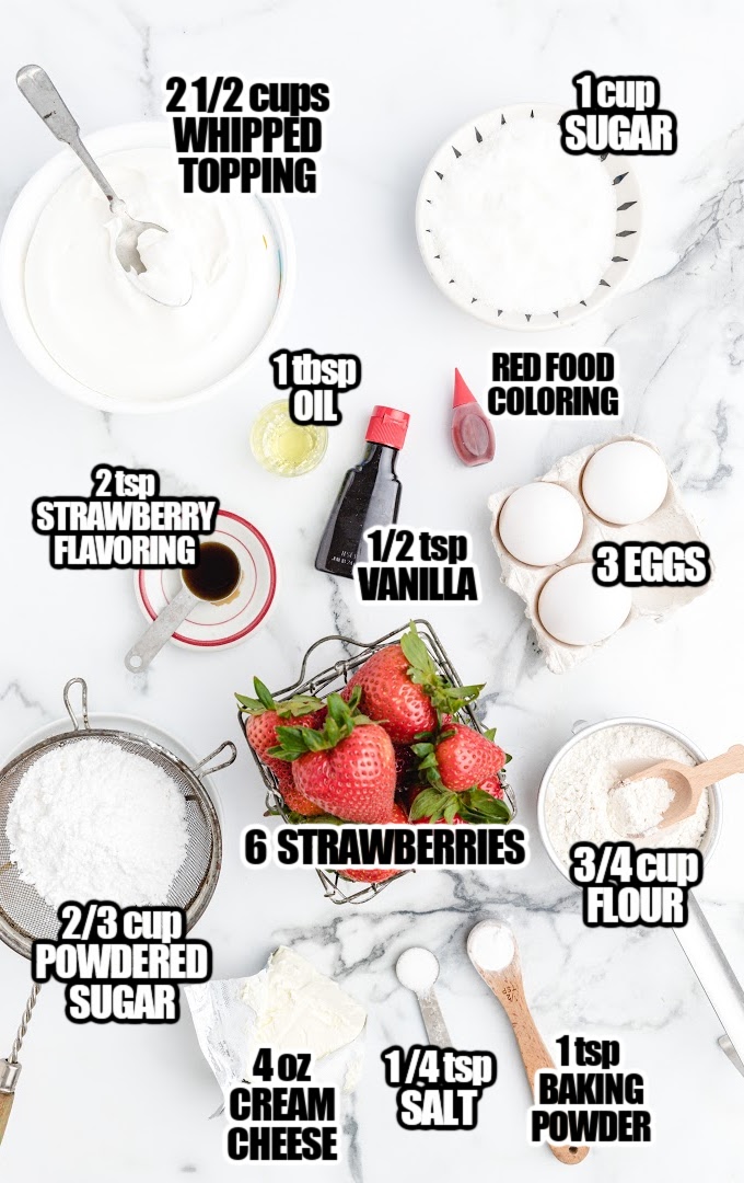 Strawberry Cake Roll Ingredients
