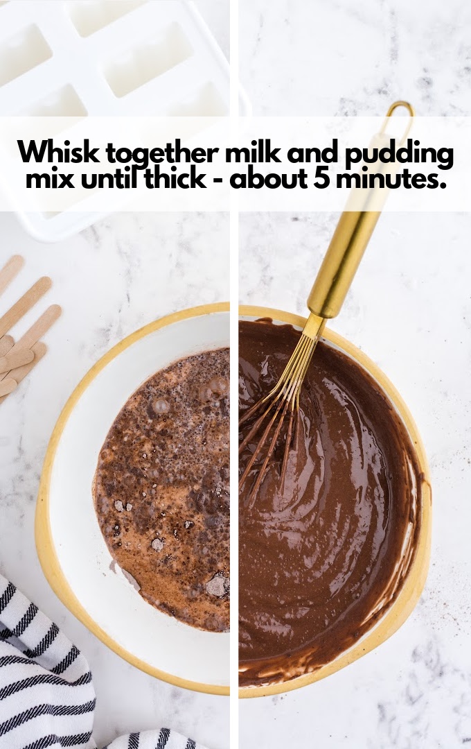 whisk together milk and pudding