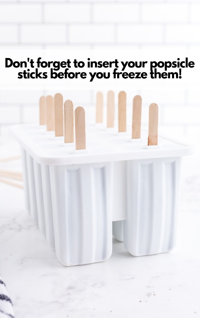 insert popsicle stick before freezing