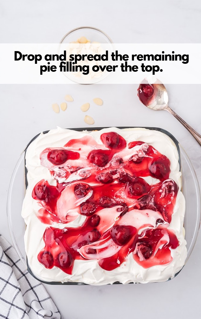 spread cherry filling on top