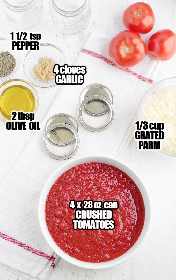 Homemade Tomato Sauce Ingredients
