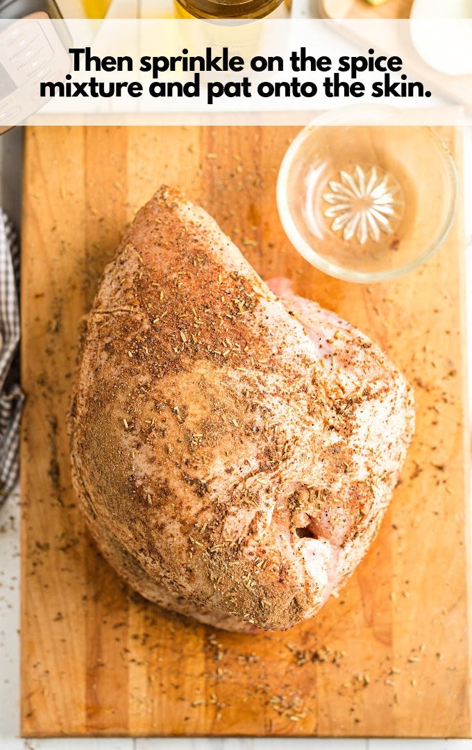 sprinkle spice over turkey breast