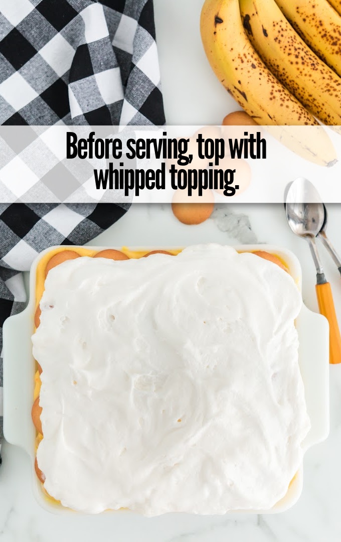 Banana Pudding top with whipped topping