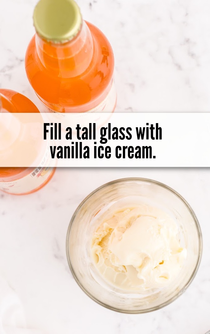 tall glass vanilla ice cream