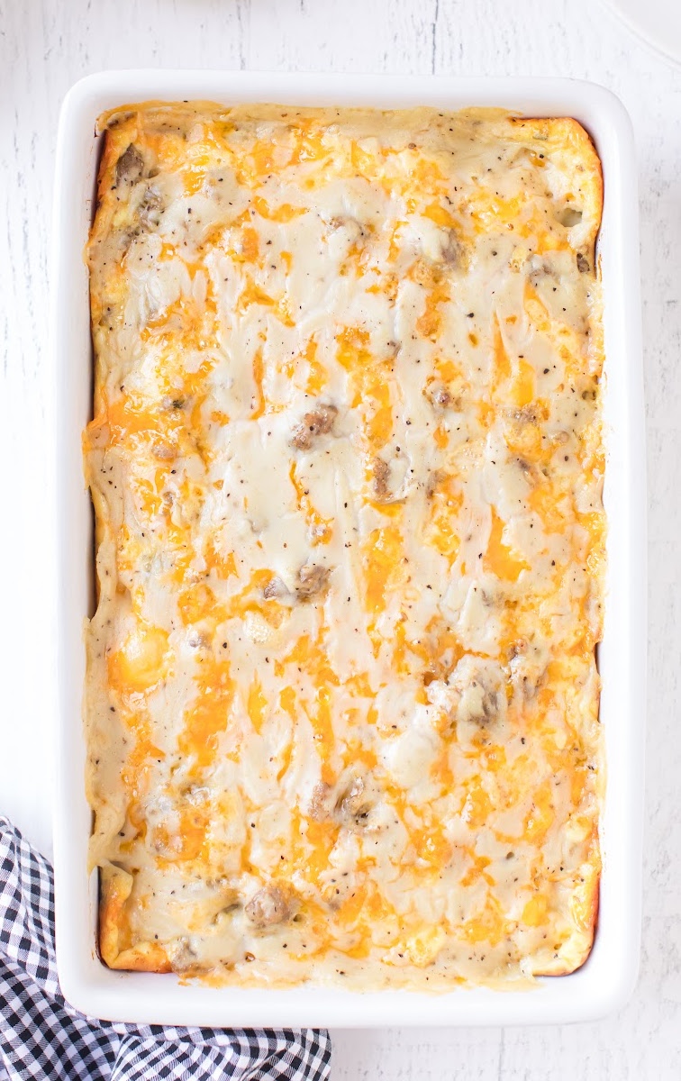 Biscuits and Gravy Breakfast Casserole - The Best Blog Recipes