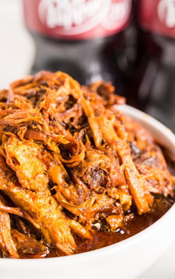 A close up of a plate of food, with Pulled pork