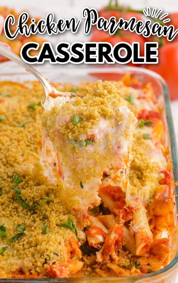 A close up of food, with Chicken and Casserole
