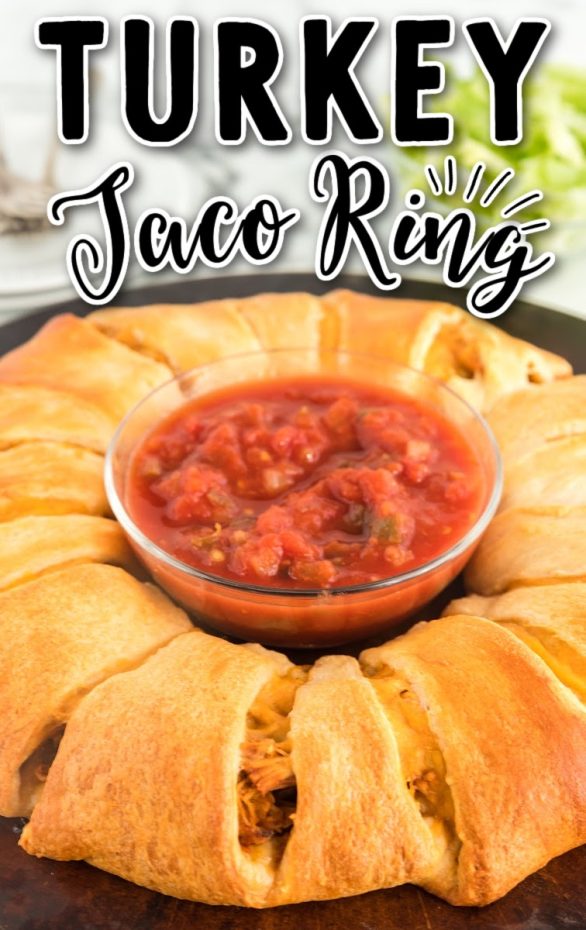 A close up of food, with Taco ring