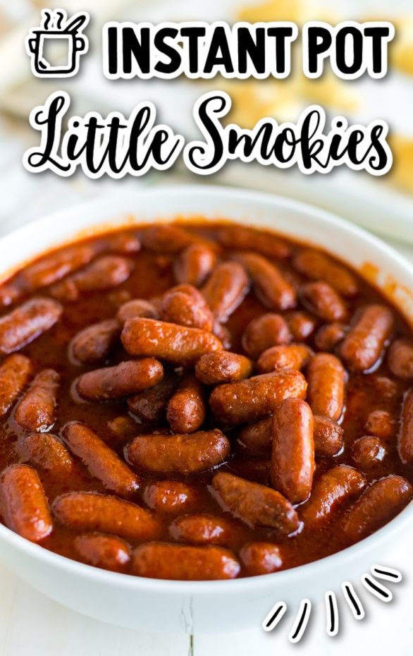 A plate of food, with Little smokies and side