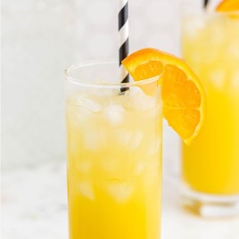 A glass of orange juice, with Screwdriver