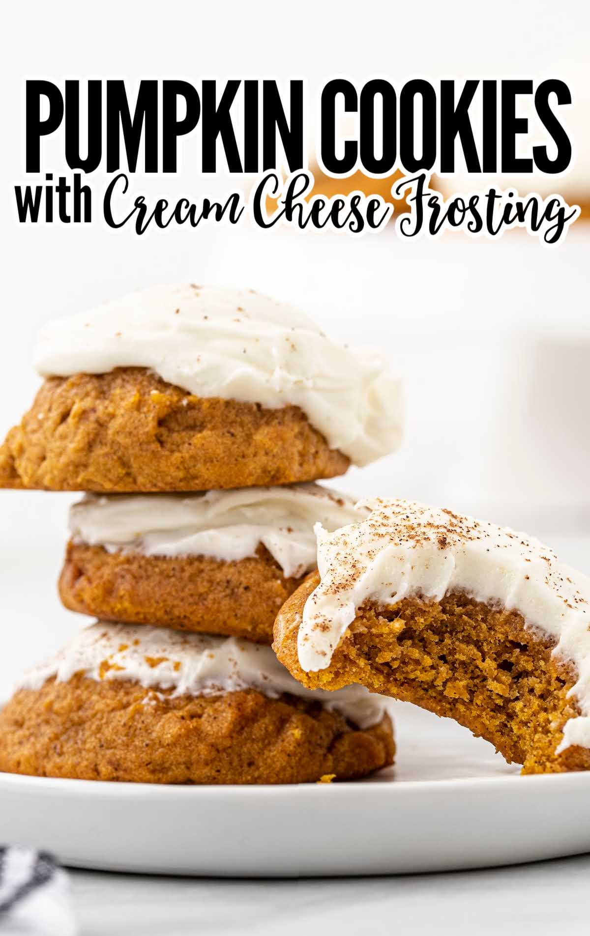 Pumpkin Cookies with Cream Cheese Frosting - The Best Blog Recipes