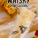 close up shot of Fireball Whisky Popsicles