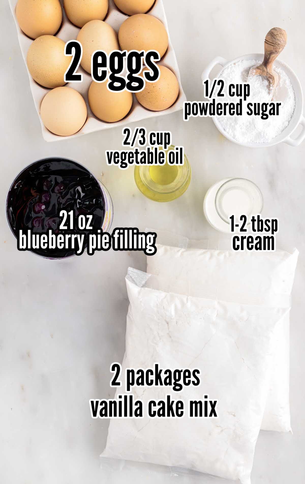 blueberry pie bars ingredients image