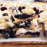 blueberry pie bars recipe card