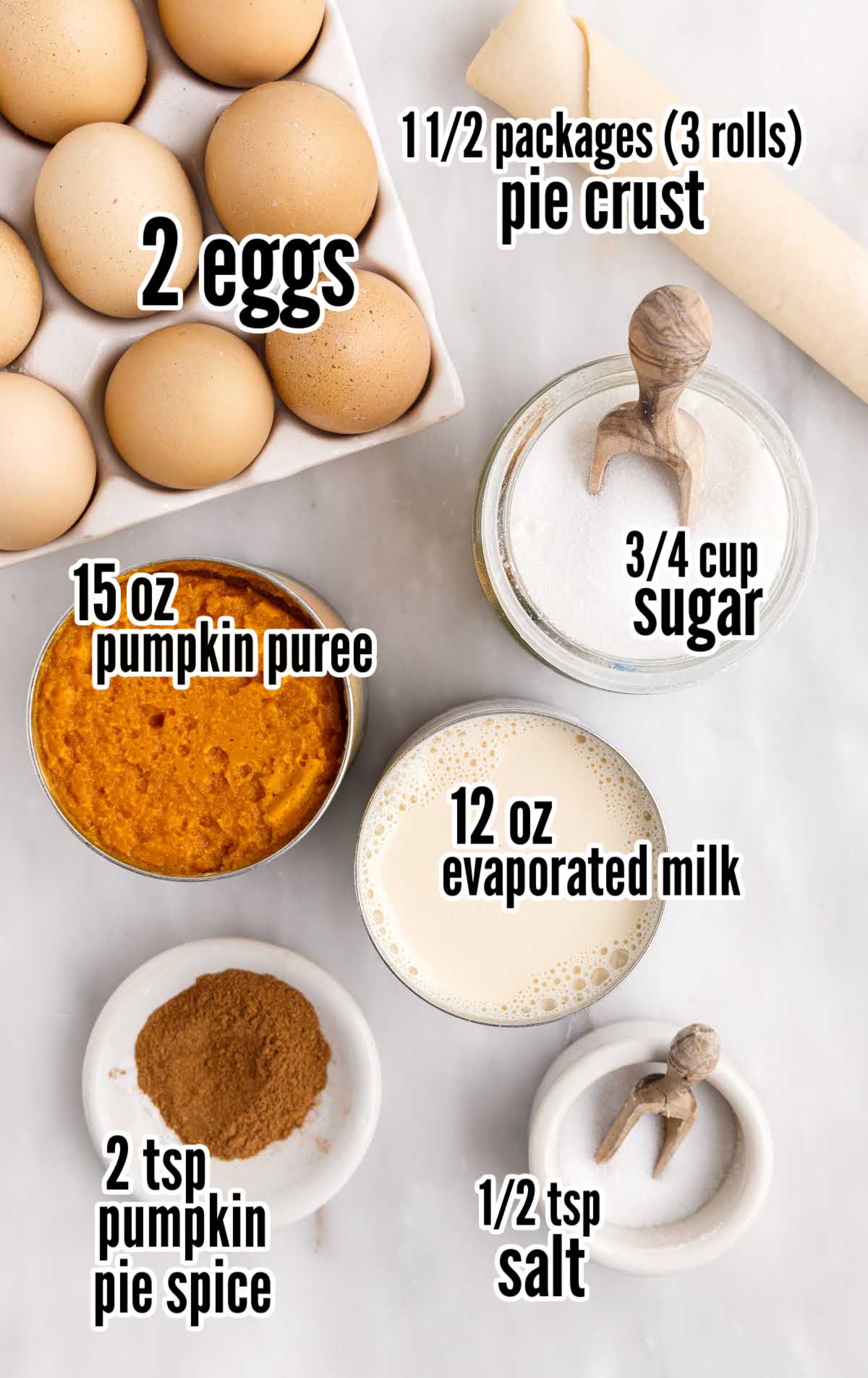 Mini Pumpkin Pie ingredients image