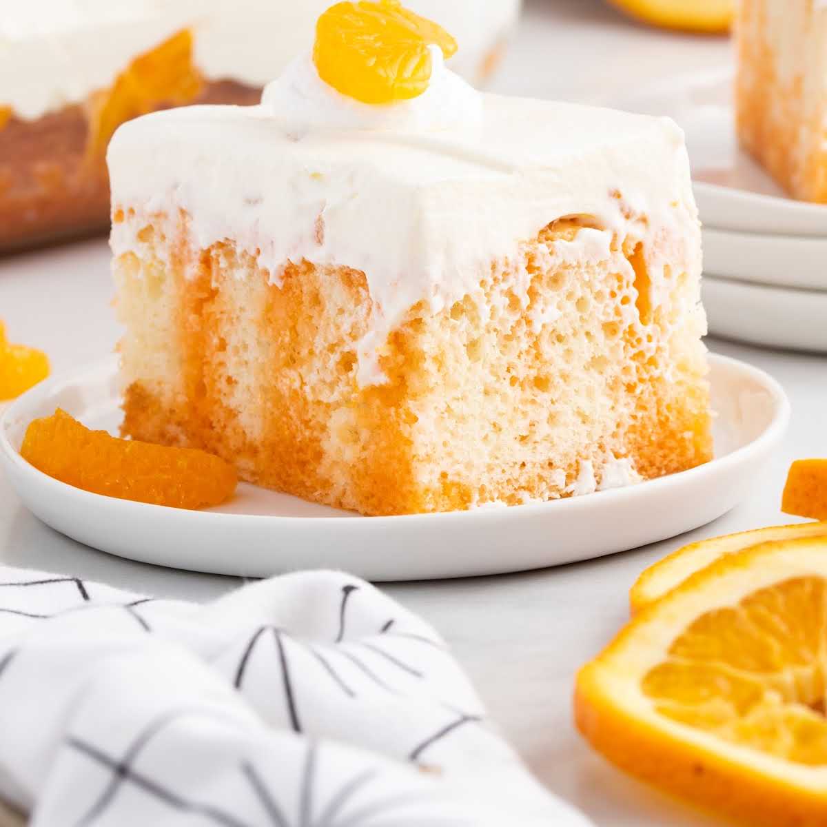 Mandarin Orange Sour Cream Cake | Bake to the roots