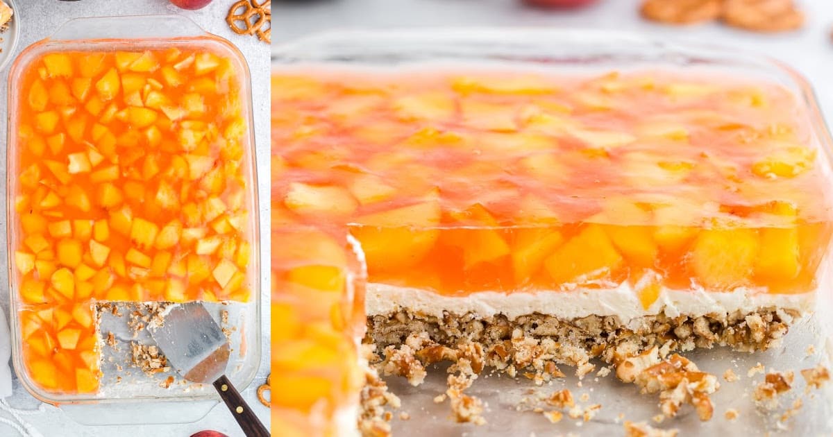 Peach Pretzel Salad