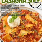 Easy Lasagna Soup with ingredients