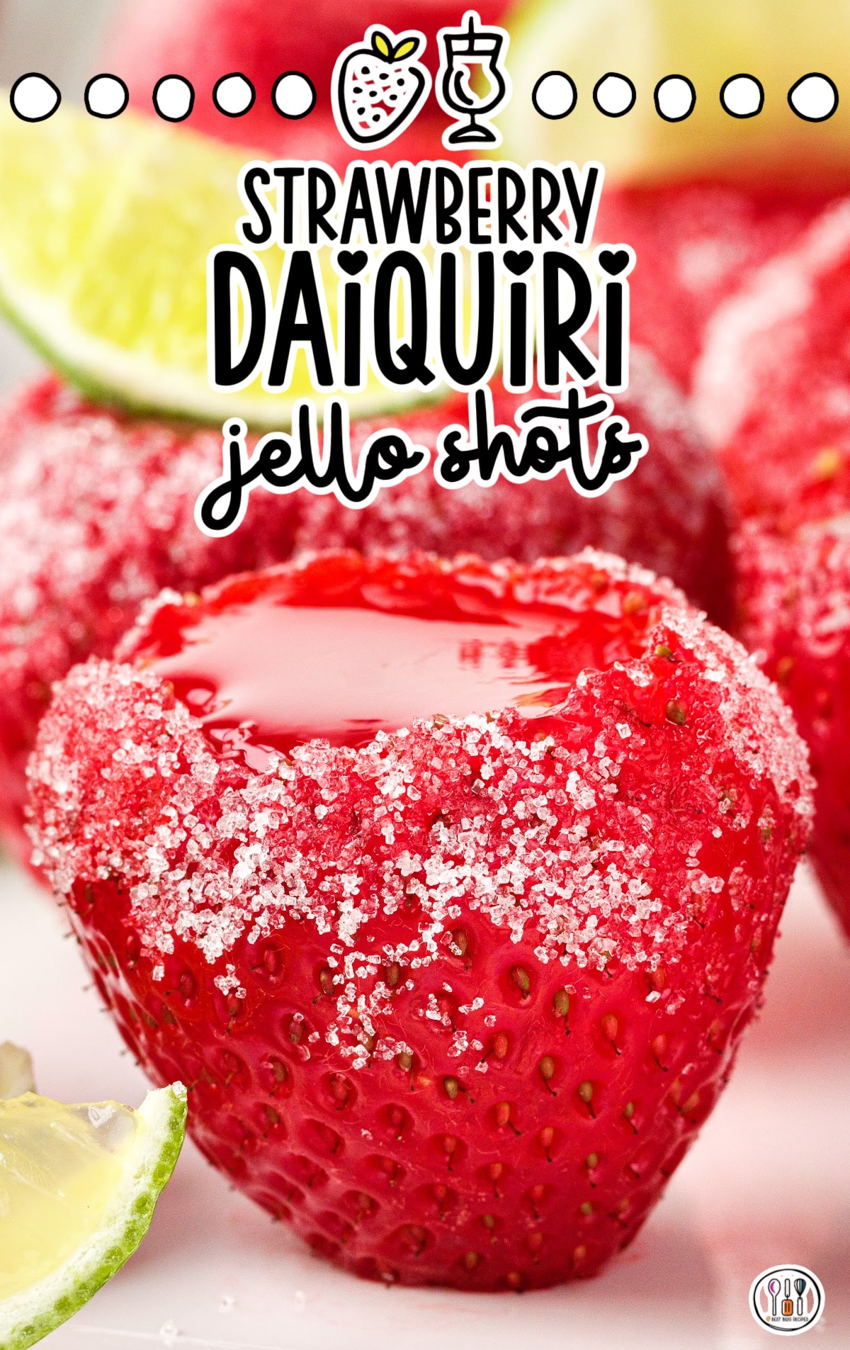 Strawberry Daiquiri Jello Shots ready to eat