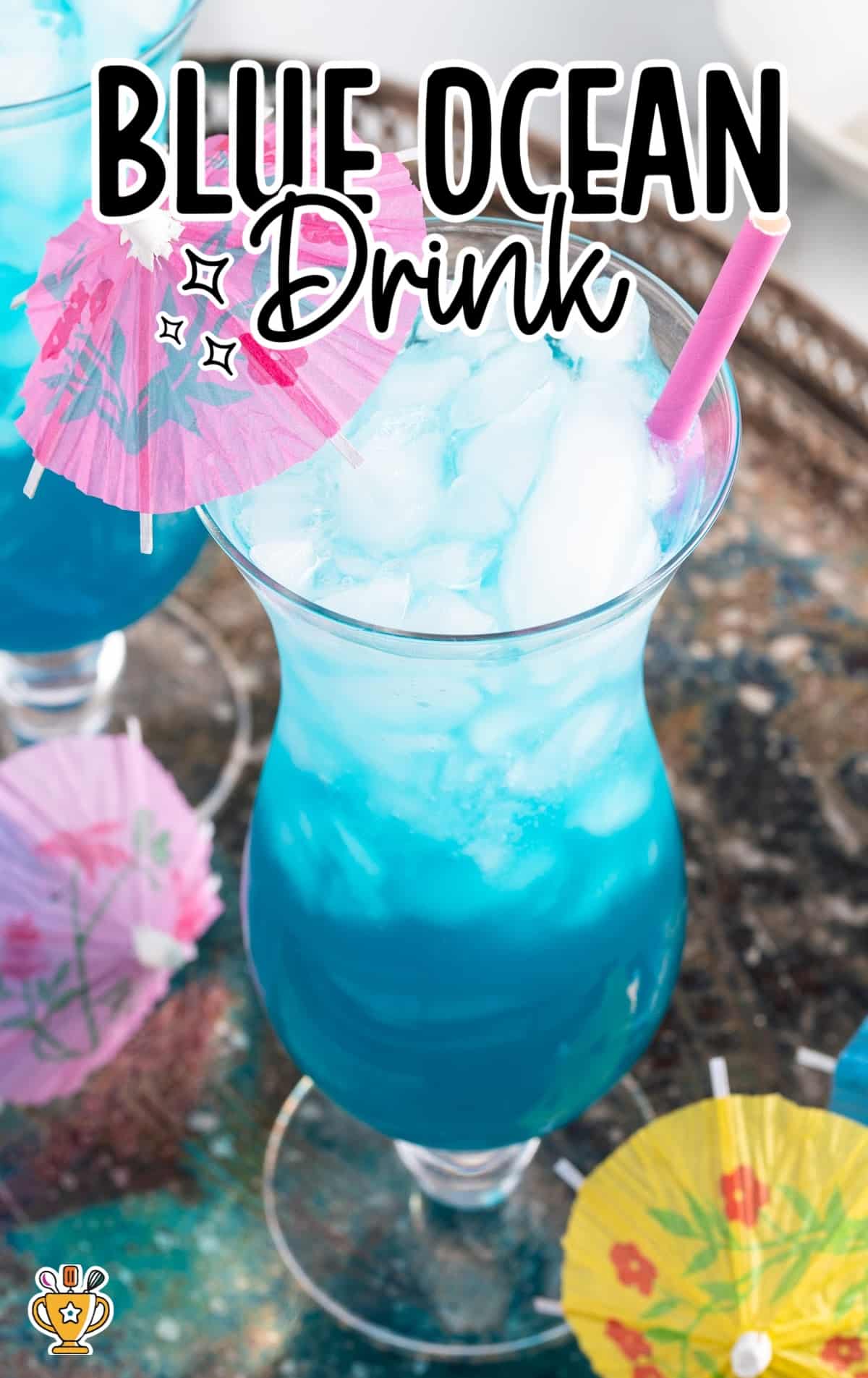 Blue Ocean Drink in a tall glass