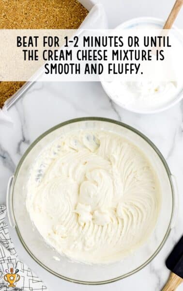 cream cheese mixture blended in a bowl