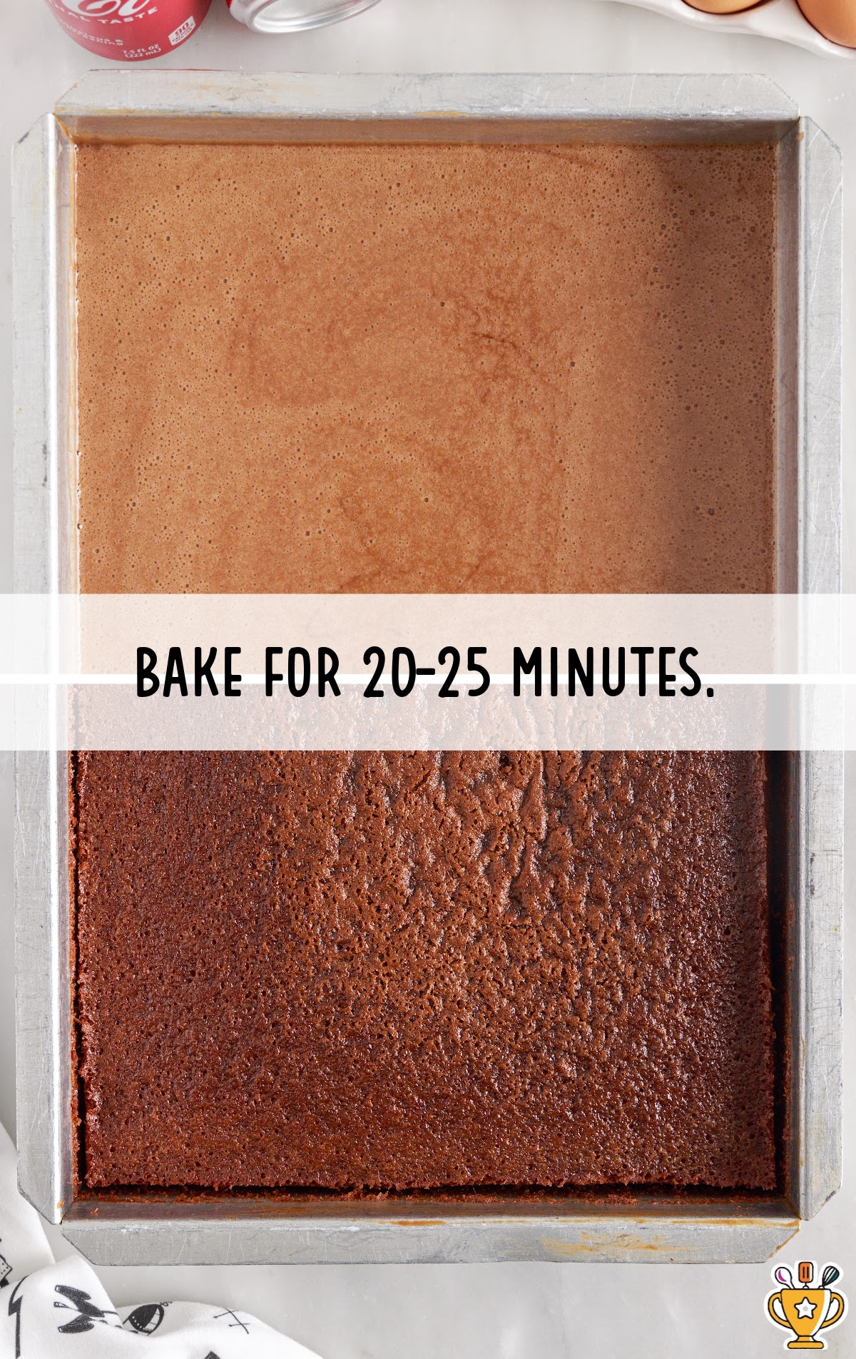 cake baked in a baking dish