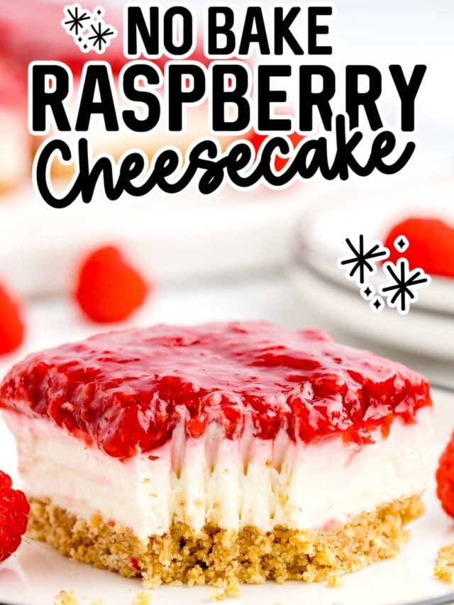 No Bake Raspberry Cream Cheese Pie