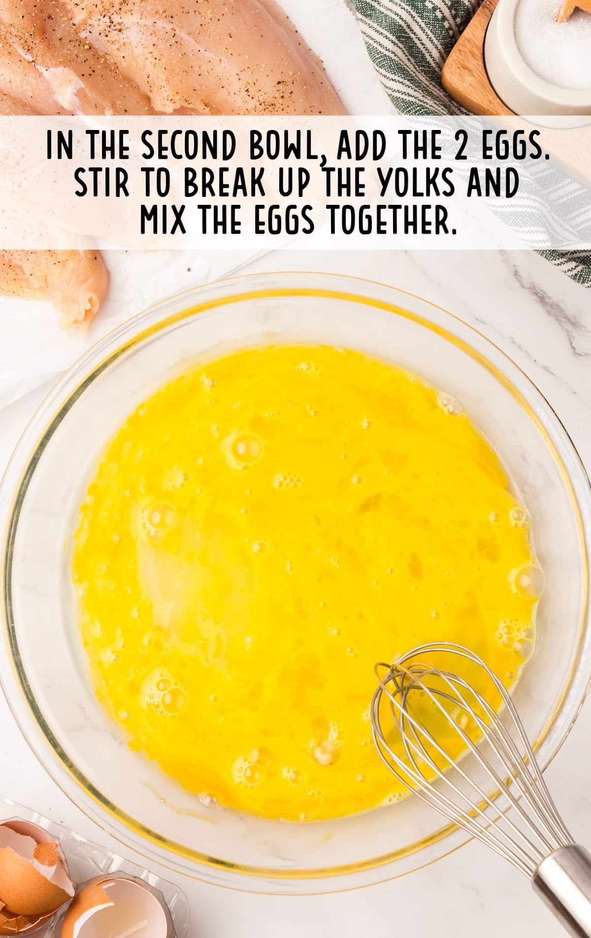 eggs combined together in a bowl