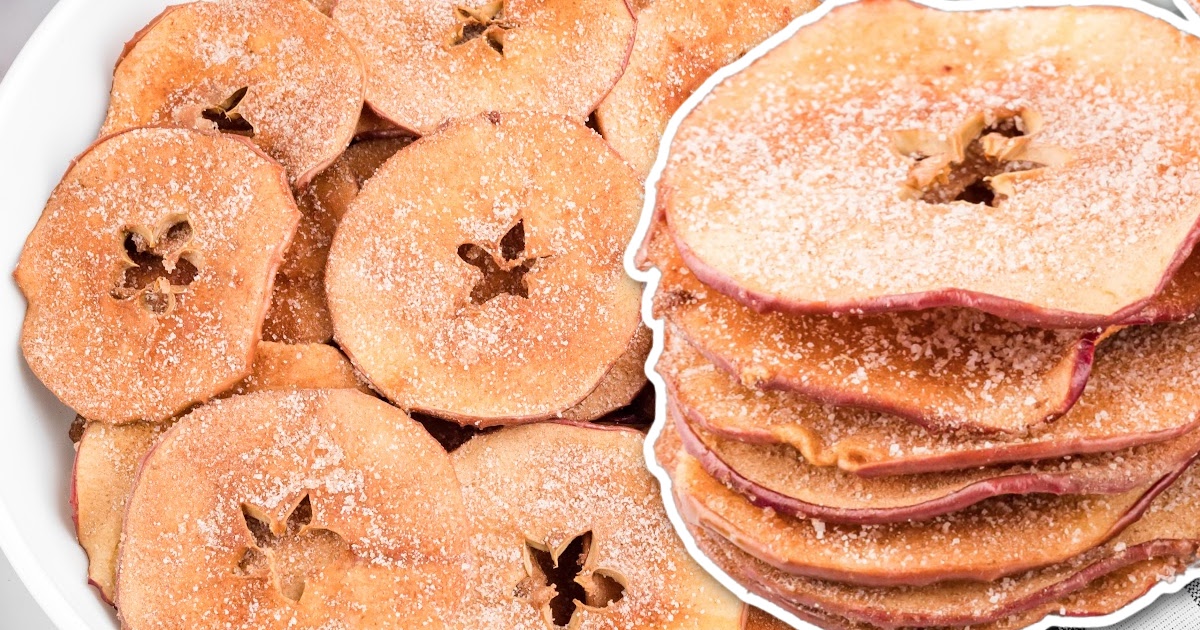 close up shot of Apple Chips stacked on top of each other