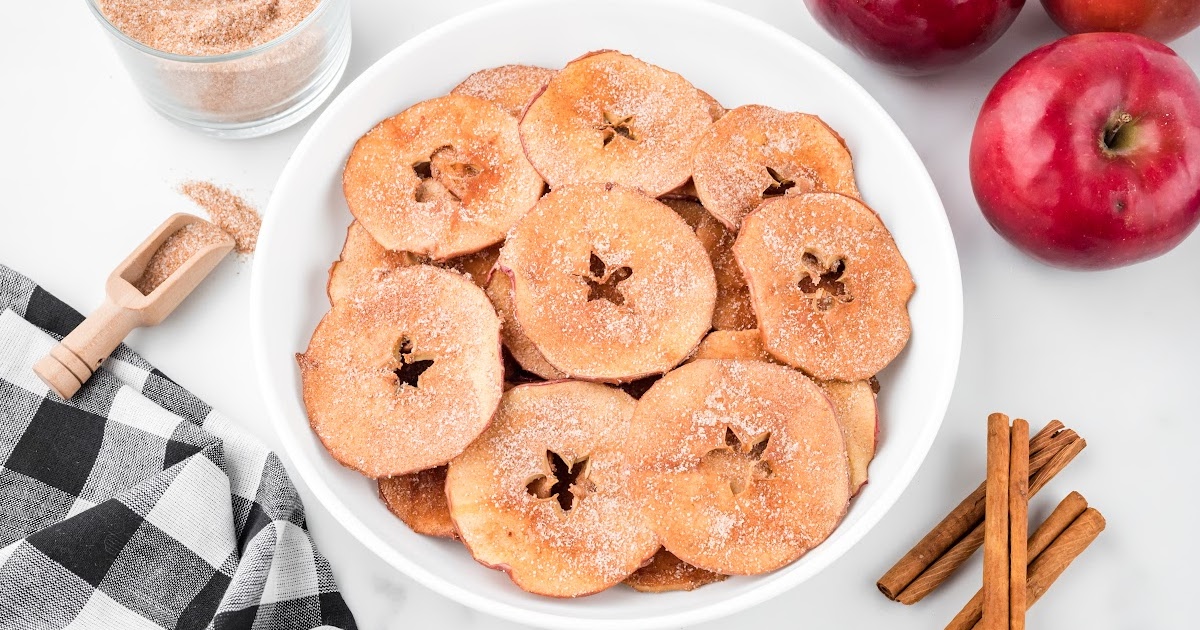 close up shot of a bowl of Apple Chips