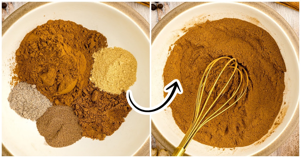 close up shot of a jar of Apple Pie Spice with a spoon with a label