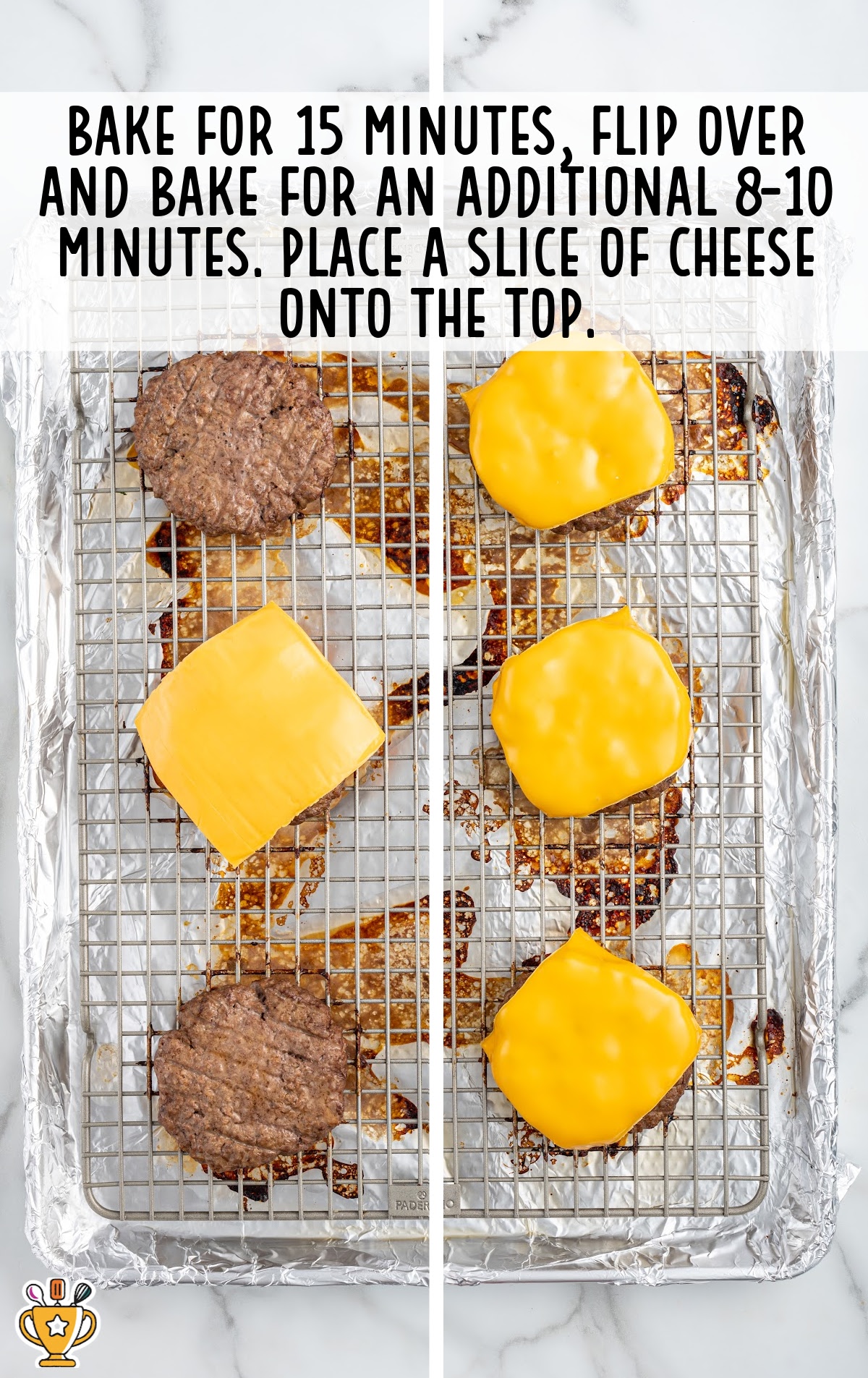 a slice of cheese placed on top of the Hamburgers