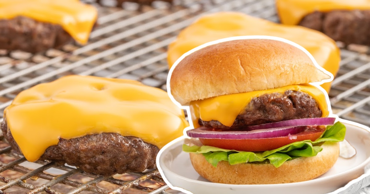 close up shot of assembled Hamburgers