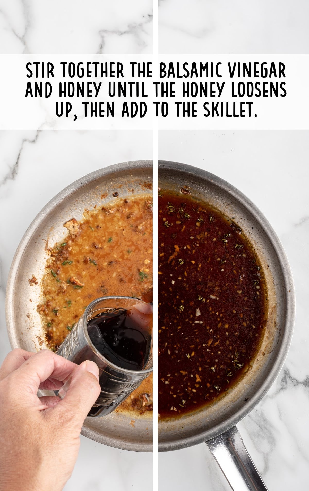 how to make balsamic glaze in a skillet