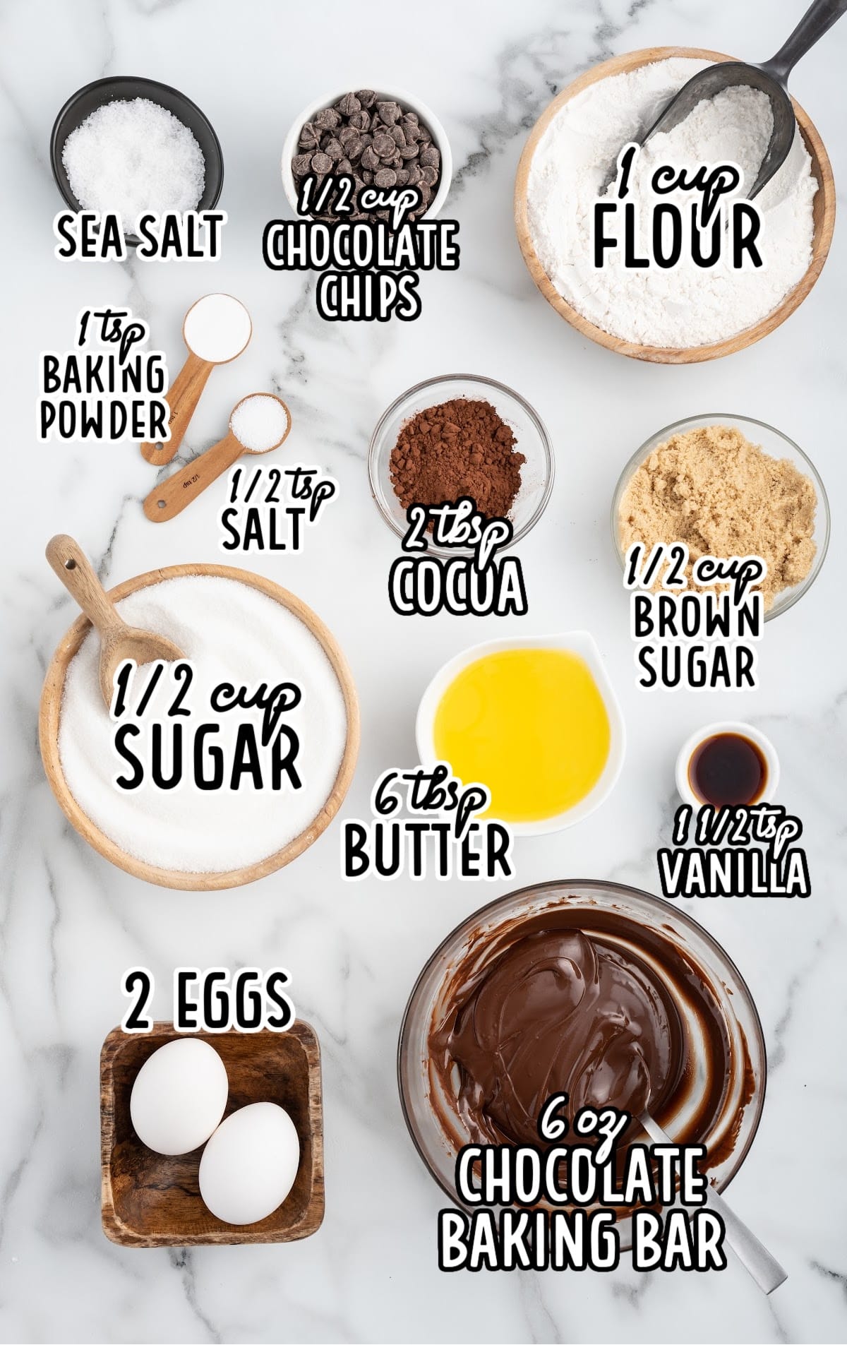 Brownie Cookies raw ingredients that are labeled
